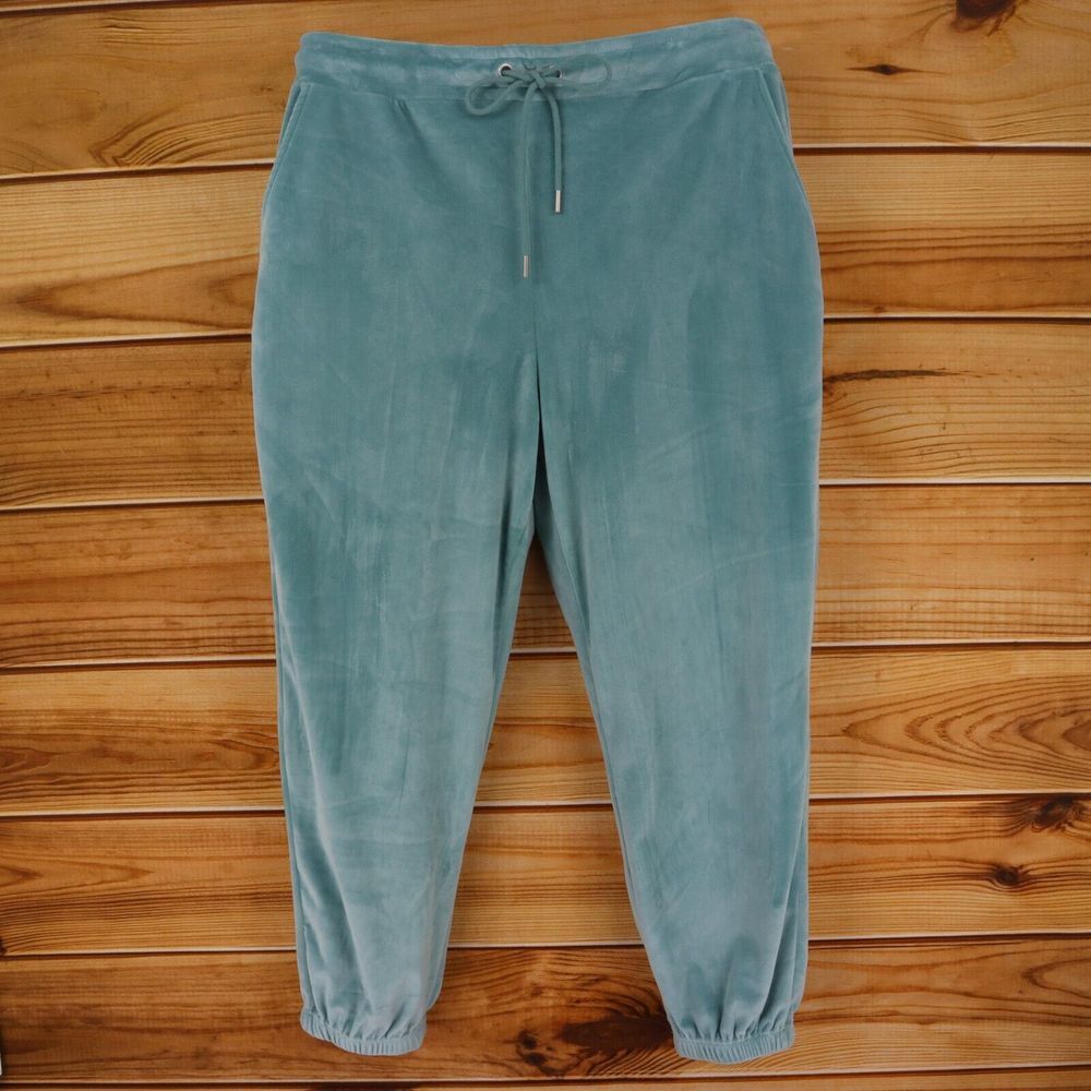 Angels Sweatpants Joggers Womens Sz XL Light Blue Drawstring Pockets Super Soft